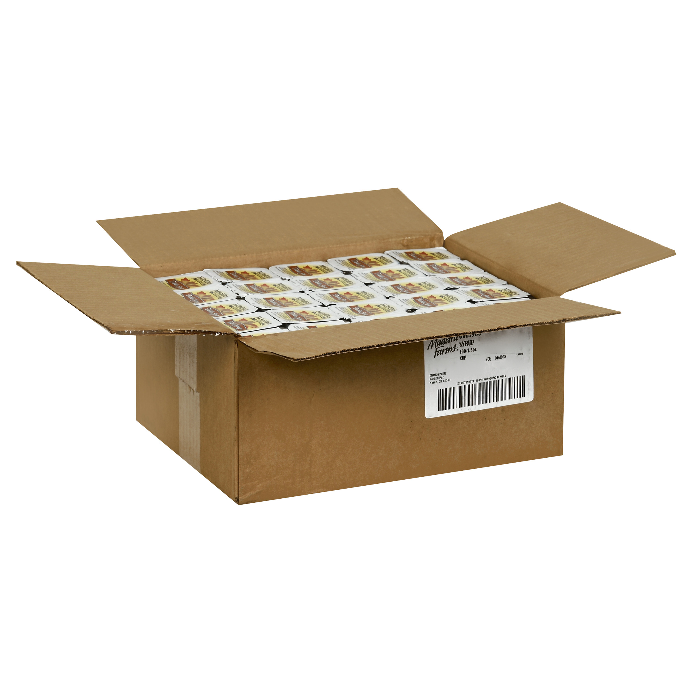 Madeira Farms Table Syrup Single Serve 1.5 oz. Cups, 100 per Case Feesers