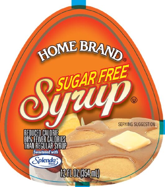 HOME BRAND 12 OZ SUGAR FREE TABLE SYRUP-CASE OF 12