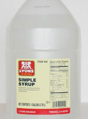 4/1 GAL SIMPLE SYRUP