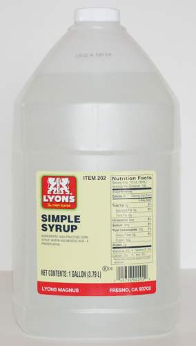 4/1 GAL SIMPLE SYRUP