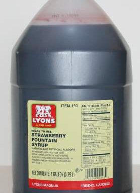 4/1 GAL RTU STRAWBERRY FOUNTAIN SYRUP