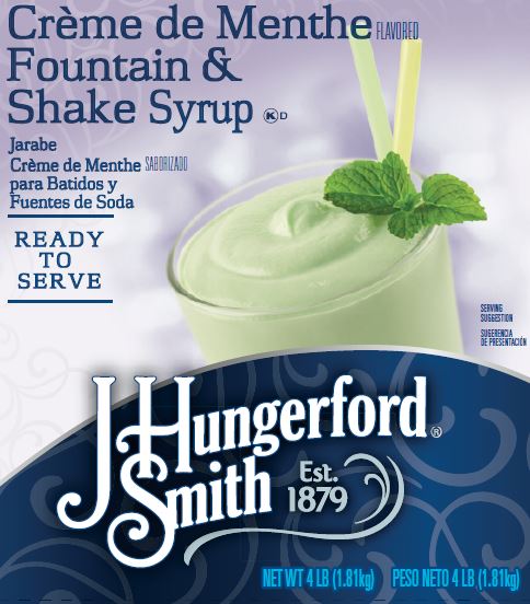 Crme de Menthe Fountain & Shake Syrup, #5 can