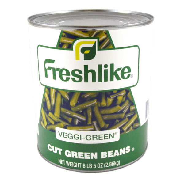 Freshlike Cut Green Beans Veggi Green – 6 pack, 101oz cans