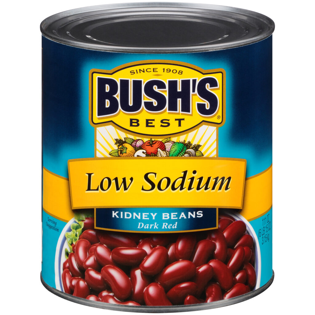 Bush&rsquo;s Low Sodium Dark Red Kidney Beans 111 oz - Feesers