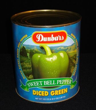 6/10 Diced Green Pepper DUNBAR