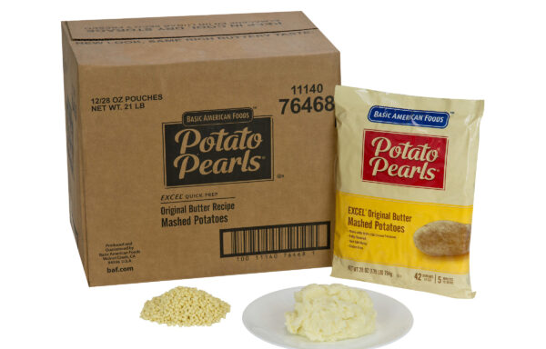 Potato Pearls EXCEL Original Butter Mashed Potatoes, 504 servings (4 OZ) per case, 12/28 oz pchs