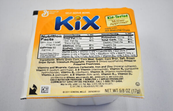 Kix(TM) Cereal Single Serve Bowlpak .625 oz
