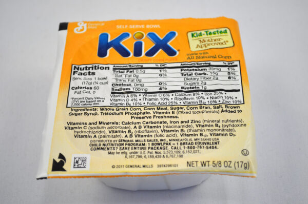 Kix(TM) Cereal Single Serve Bowlpak .625 oz