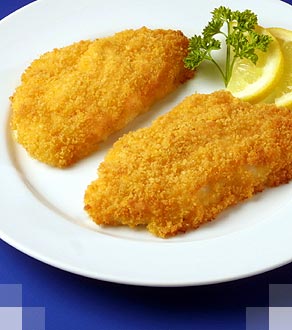 1/10 LB Bake & Serve! Golden Fried Flounder Fillets 4 oz