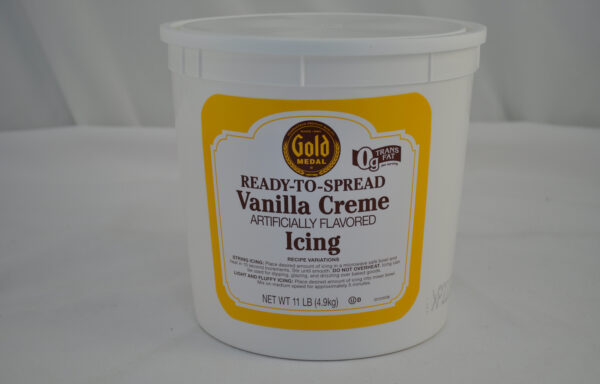 Gold Medal Ready-to-Spread Icing Bulk Tub Vanilla Crme (2 ct) 11 lb