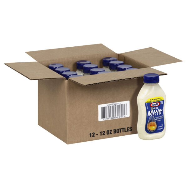 Kraft Real Mayo Creamy & Smooth Mayonnaise, 12 fl oz Bottle