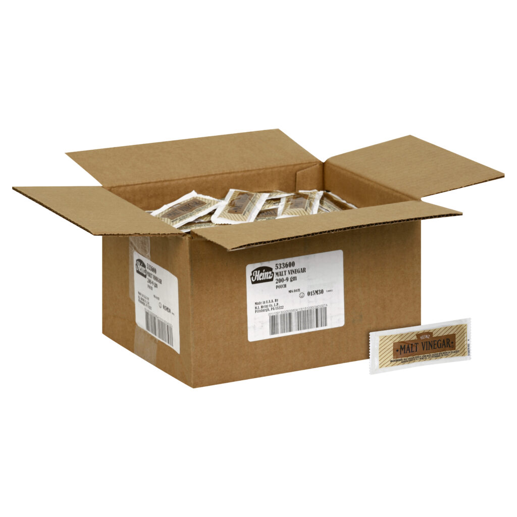 Heinz Malt Vinegar, Single Serve 9 gm. Packets, 200 per Case Feesers