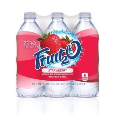 FRUIT2O STRAWBERRY 4 count case 6 bottles 16oz